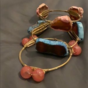 Bourbon & Bowetie gold bracelet bundle